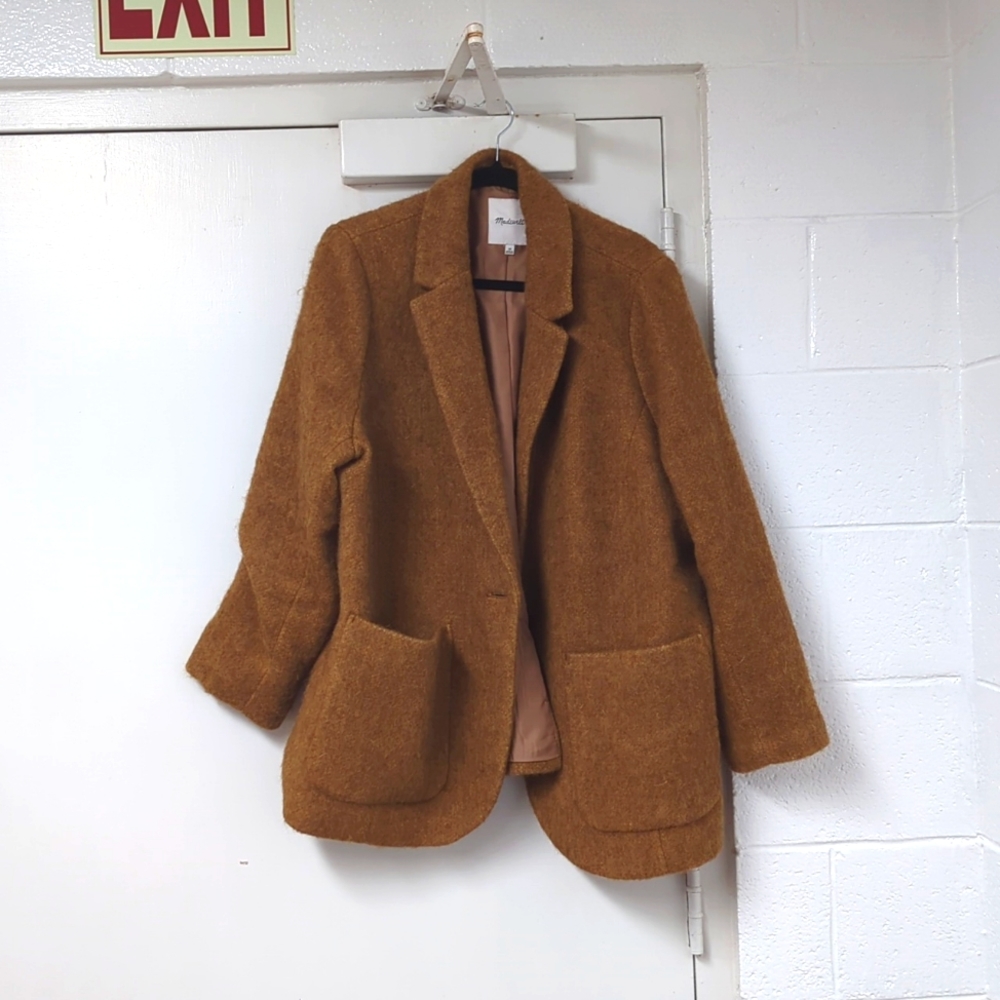 Madewell boucle Larsen blazer wool coat 2X